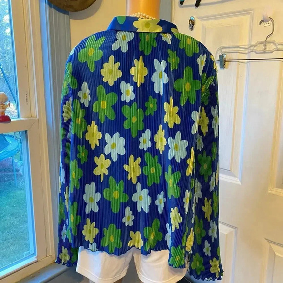 Black History Month Floral Pleated Casual Button Up Shirt Top Women Plus XXL - Picture 6 of 8